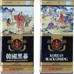Hắc sâm củ khô 300g hộp thiếc chính hãng Daedong Hàn Quốc