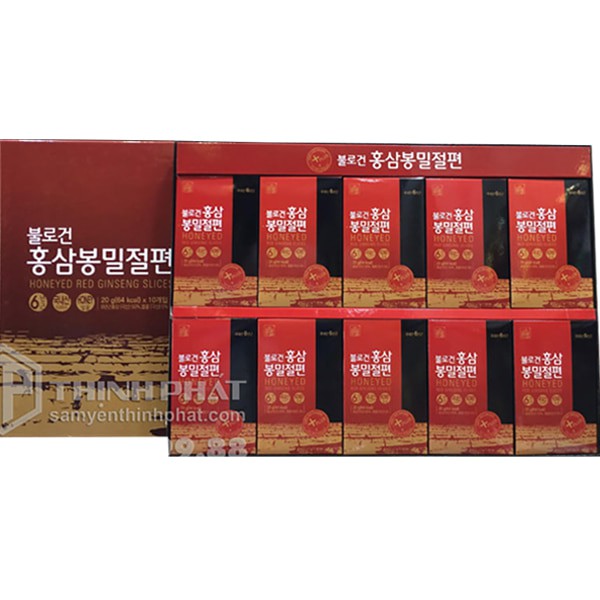 Hồng sâm lát tẩm mật ong Daedong chính hãng Hàn Quốc 6 năm tuổi hộp 200g