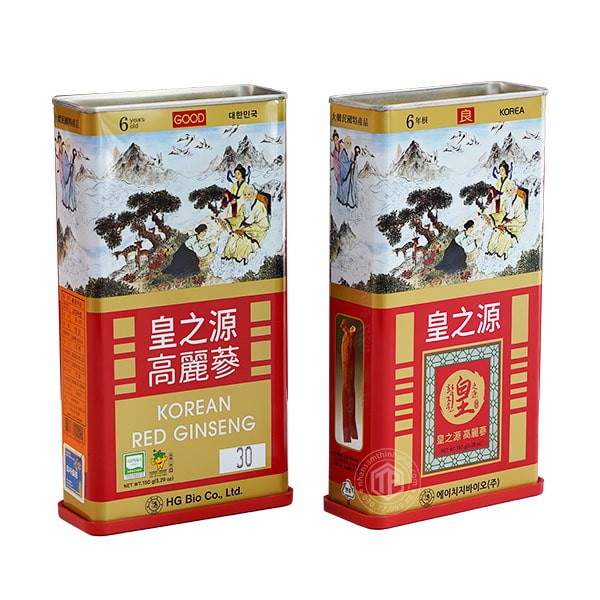 Hồng sâm củ khô hộp thiếc HG Bio 150g chính hãng Hàn Quốc