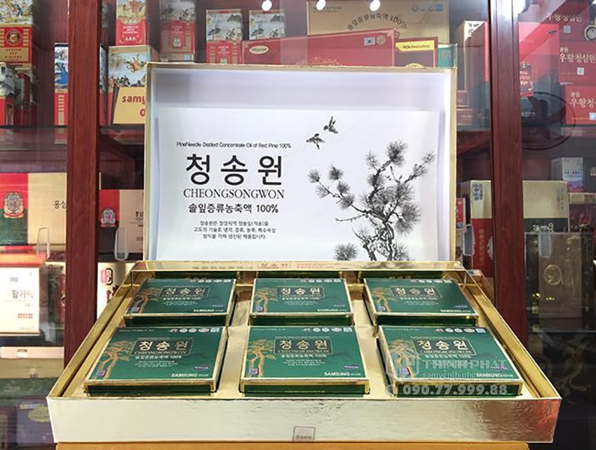 Viên tinh dầu thông đỏ Hàn Quốc Cheong Song Won hộp 180 viên hộp xanh Viên tinh dầu thông đỏ Hàn Quốc Cheong Song Won hộp 180 viên hộp xanh