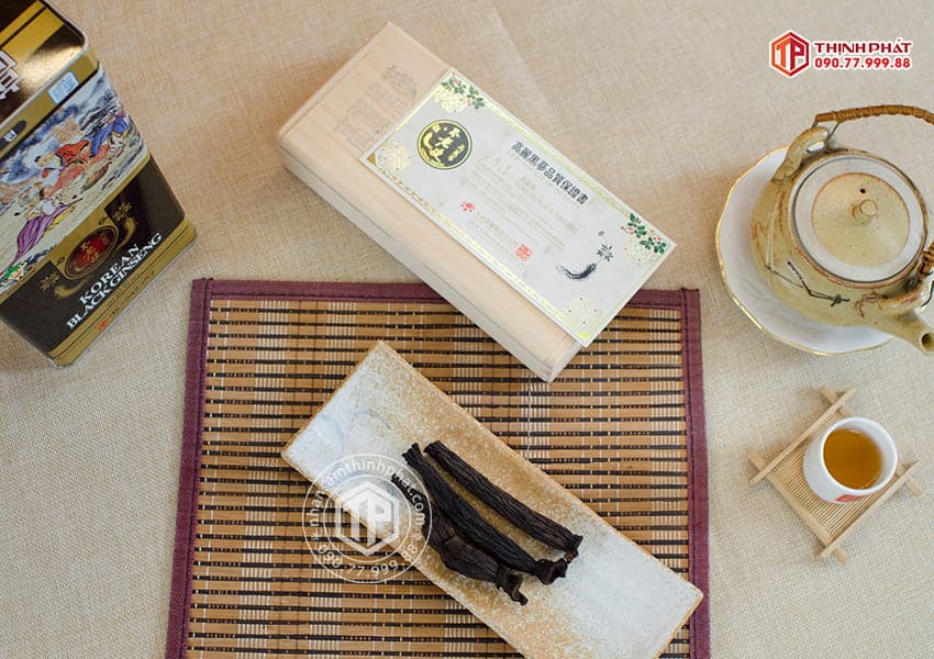 Hắc sâm củ khô 300g hộp thiếc chính hãng Deadong Hàn Quốc