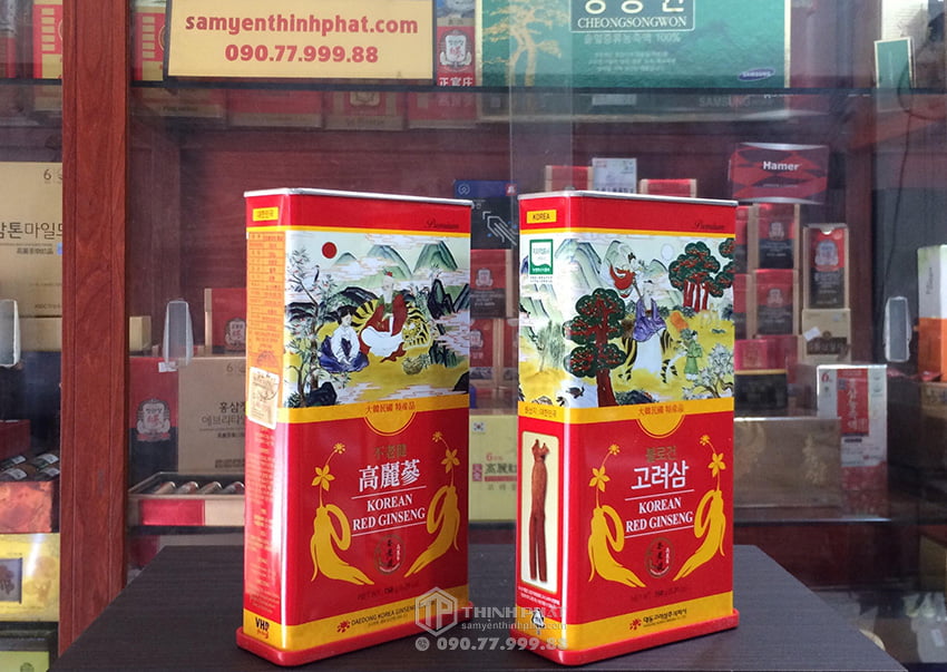 Hồng sâm củ khô 6 năm tuổi 150g hộp thiếc chính hãng Daedong Hàn Quốc Hồng sâm củ khô 6 năm tuổi 150g hộp thiếc chính hãng Daedong Hàn Quốc