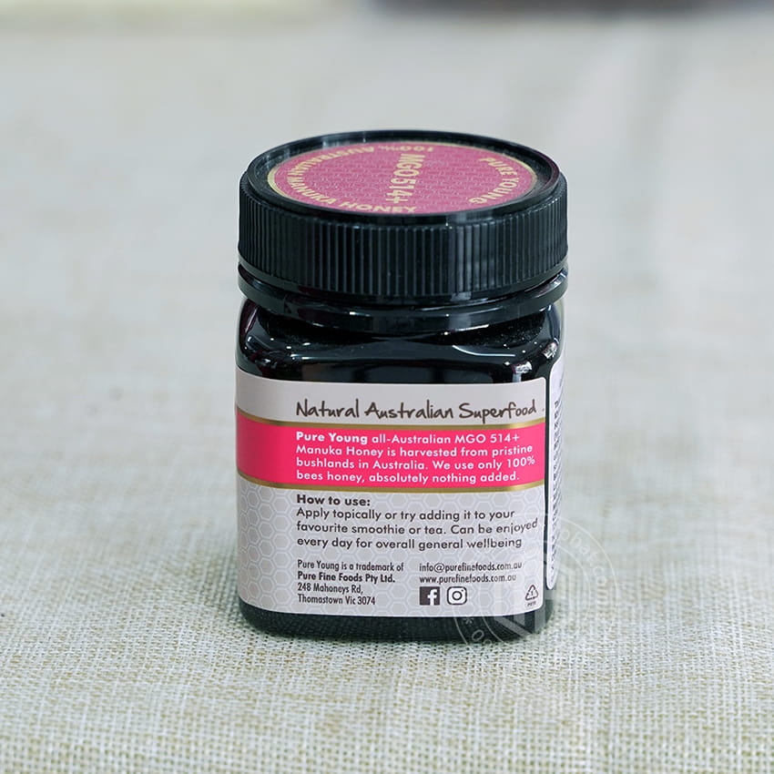 Mật ong Manuka Pure Young 514+ 250g nhập khẩu từ Úc Mật ong Manuka Pure Young 514+ 250g nhập khẩu từ Úc
