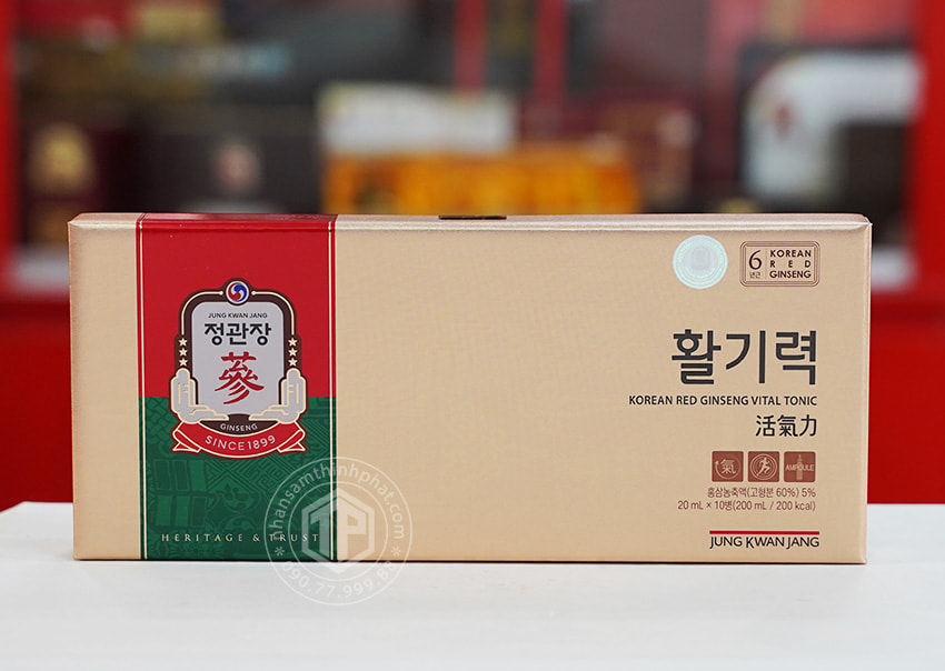 Nước hồng sâm KGC hộp 10 ống - Chính hãng sâm Chính phủ Hàn Quốc Jung Kwan Jang Nước hồng sâm KGC hộp 10 ống - Chính hãng sâm Chính phủ Hàn Quốc Jung Kwan Jang