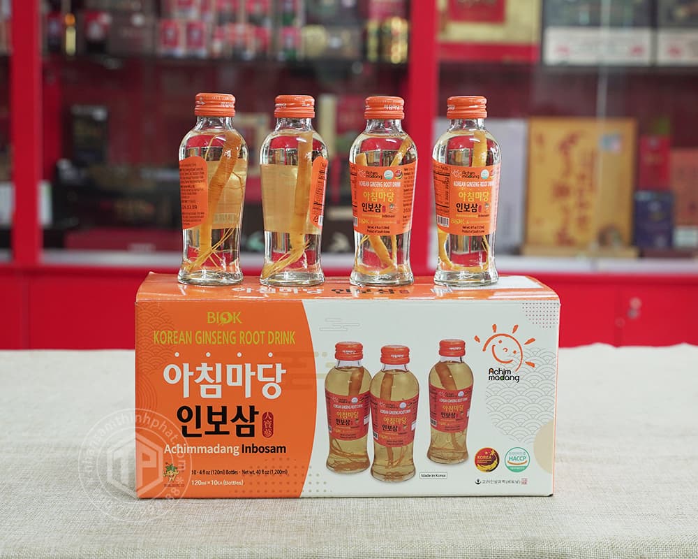 Nước sâm nguyên củ Achimmadang hộp 10 chai x 120ml Nước sâm nguyên củ Achimmadang hộp 10 chai x 120ml