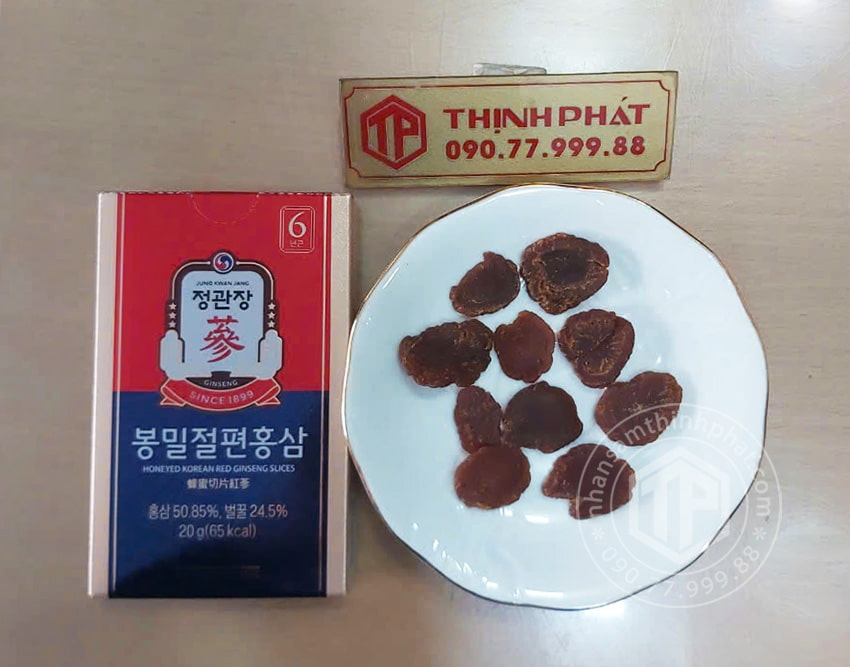 Hồng sâm lát tẩm mật ong KGC Sâm Chính phủ cao cấp hộp 12 gói 240g - Jung Kwan Jang Hồng sâm lát tẩm mật ong KGC Sâm Chính phủ cao cấp hộp 12 gói 240g - Jung Kwan Jang