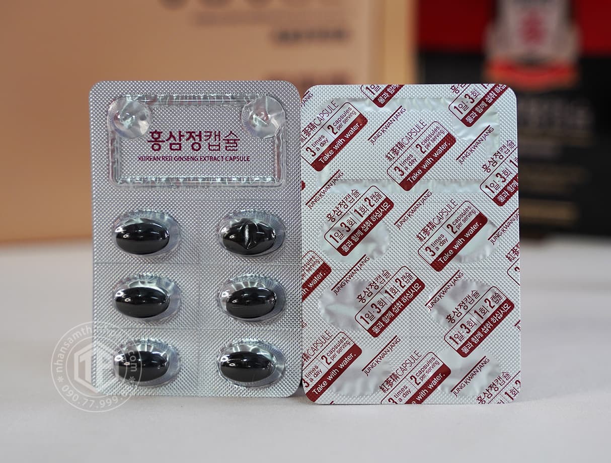 Viên hồng sâm Hàn Quốc cao cấp KGC Jung Kwan Jang hộp 150 viên Viên hồng sâm Hàn Quốc cao cấp KGC Jung Kwan Jang hộp 150 viên