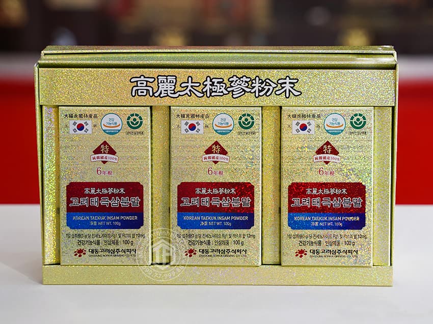 Bột thái cực sâm Hàn Quốc Daedong hộp 3 lọ x 100g Bột thái cực sâm Hàn Quốc Daedong hộp 3 lọ x 100g