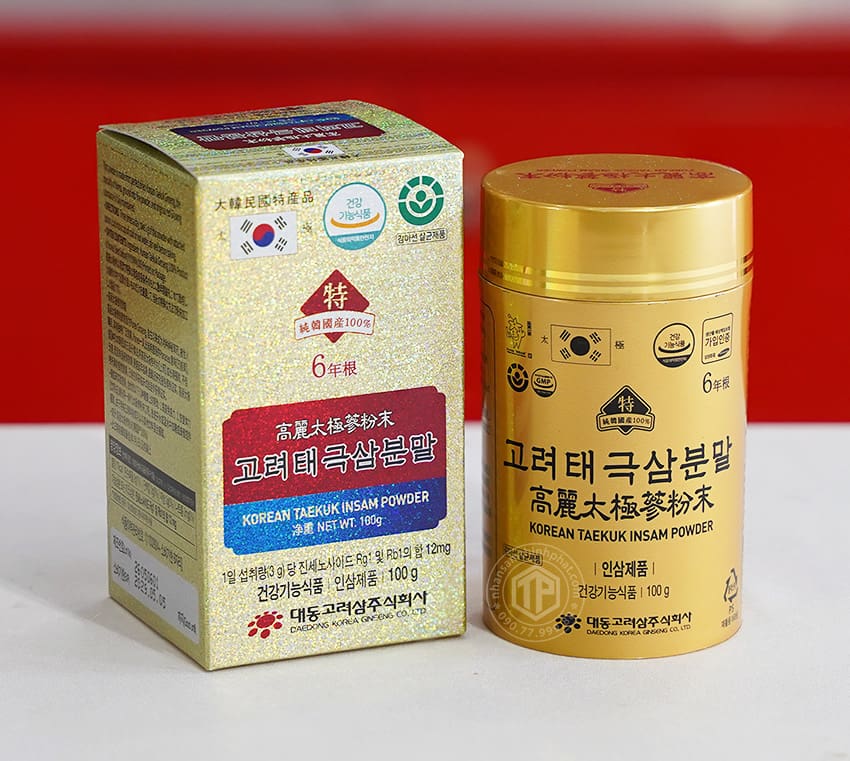 Bột thái cực sâm Hàn Quốc Daedong lọ 100g Bột thái cực sâm Hàn Quốc Daedong lọ 100g