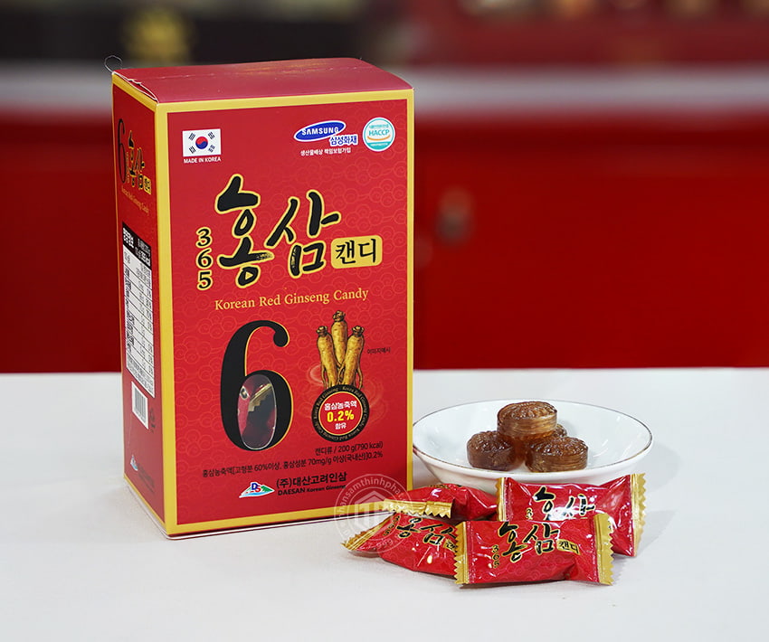 Kẹo hồng sâm Hàn Quốc hộp giấy 200g Kẹo hồng sâm Hàn Quốc hộp giấy 200g