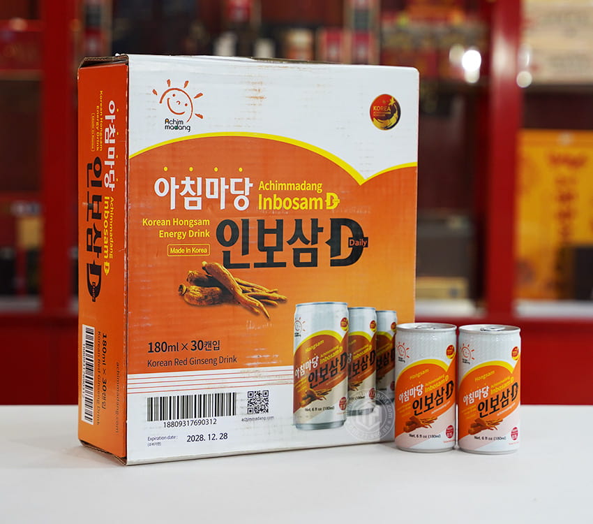 Nước hồng sâm lon Achimmadang Hàn Quốc 30 lon x 180ml