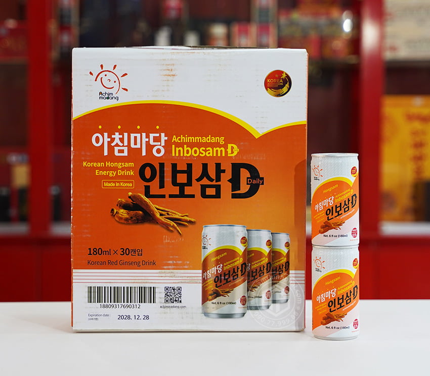 Nước hồng sâm lon Achimmadang Hàn Quốc 30 lon x 180ml