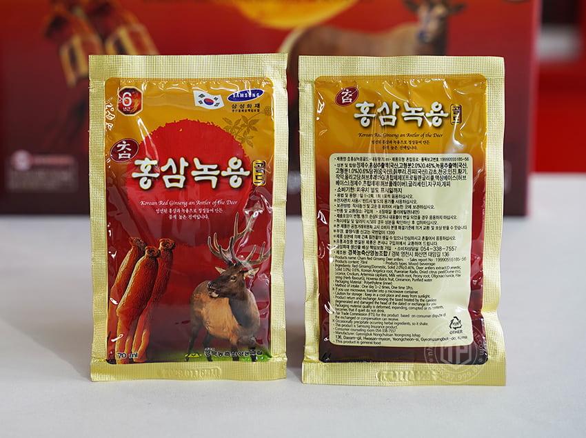 Nước tinh chất hồng sâm nhung hươu Hàn Quốc hộp 30 gói