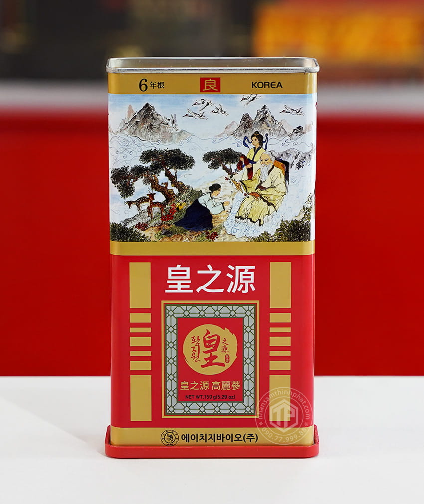 Hồng sâm củ khô hộp thiếc HG Bio 150g chính hãng Hàn Quốc Hồng sâm củ khô hộp thiếc HG Bio 150g chính hãng Hàn Quốc