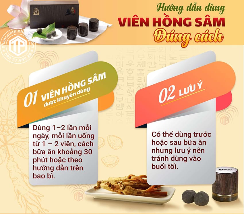 Hướng dẫn sử dụng viên hồng sâm đúng cách Hướng dẫn sử dụng viên hồng sâm đúng cách