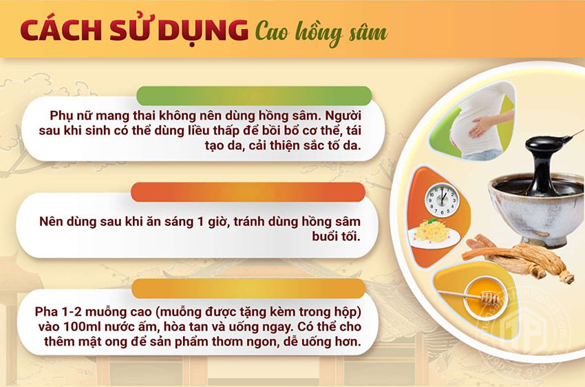 Cách sử dụng cao hồng sâm Cách sử dụng cao hồng sâm