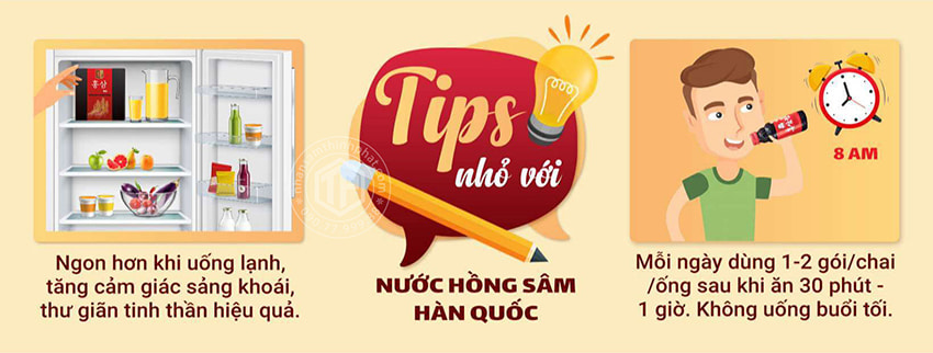 Tips nhỏ đối với nước hồng sâm Hàn Quốc Tips nhỏ đối với nước hồng sâm Hàn Quốc
