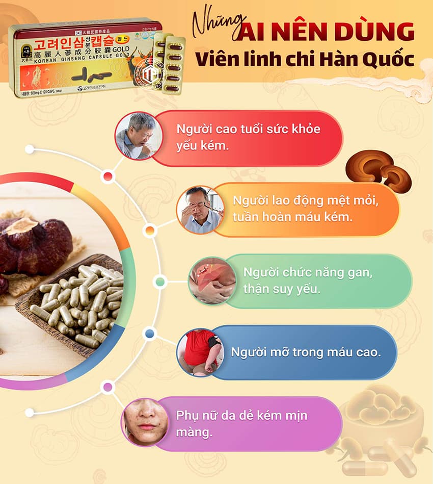 Những Ai Nên Dùng Viên Linh Chi Hàn Quốc Những Ai Nên Dùng Viên Linh Chi Hàn Quốc