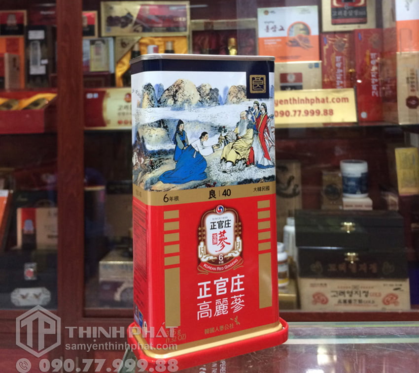 Hồng sâm củ khô hộp thiếc KGC 37.5g hồng sâm Chính phủ Jung Kwan Jang Hồng sâm củ khô hộp thiếc KGC 37.5g hồng sâm Chính phủ Jung Kwan Jang
