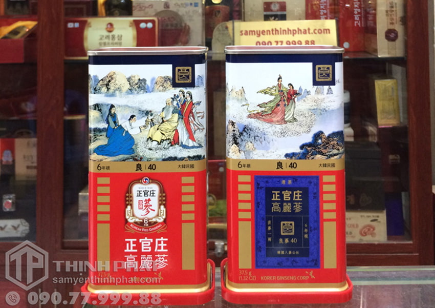 Hồng sâm củ khô hộp thiếc KGC 37.5g hồng sâm Chính phủ Jung Kwan Jang Hồng sâm củ khô hộp thiếc KGC 37.5g hồng sâm Chính phủ Jung Kwan Jang
