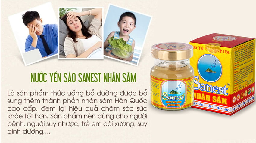 Yến Sào Sanest nhân sâm 1 lọ Yến Sào Sanest nhân sâm 1 lọ